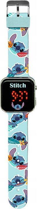 Ora dore për fëmijë Kids Licensing Disney Stitch, mekanizëm kuarc, rrip silikoni, shumëngjyrëshe