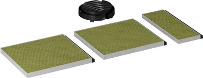 Set ricirkulimi Siemens CleanAir Plus, 3 filtra kundër erës, për aspiratorë kuzhine