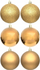 Set topa zbukurimi Xmas Ball, 6 copë, 80mm, ngjyrë flori