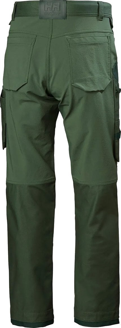Pantallona pune Helly Hansen OXFORD 4X, për burra, me përforcim te gjunjtë, jeshile e errët