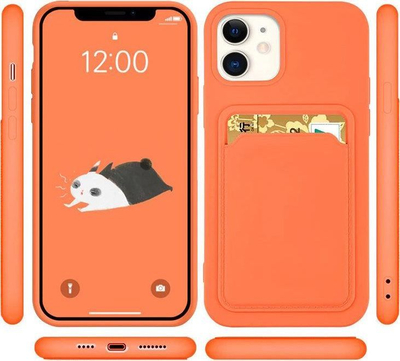 Mbulesë silikoni Hurtel Card Case për Samsung Galaxy A42 5G, me xhep për karta, e bardhë