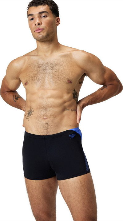 Rroba banjo për burra Speedo HyperBoom Splice Aquashort, Endurance+, të zeza me blu