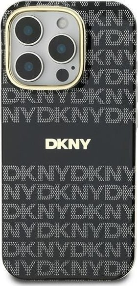 Kapak telefoni DKNY Repeat Pattern, me MagSafe, për iPhone 16 Pro Max, i zi