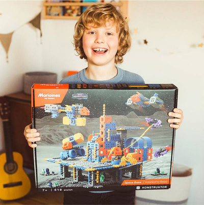 Сет конструктори Marioinex Mini Waffle Space Base, 618 парчиња, 7+, шарен