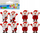 Ornament vetëngjitës dekorativ Craft with Fun Santa Claus Accordion, për Krishtlindje, shumëngjyrësh