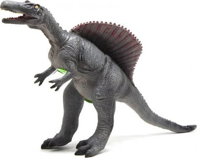 Lodër dinosauri Spinosaurus, me zë, gome e butë, gri