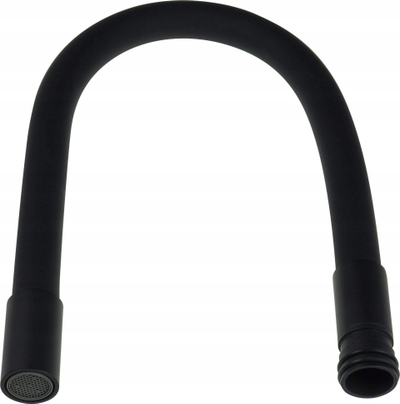 Gushë rubineti Neo Spout Luno, fleksibile, silikon, nero