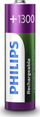 Bateri të rimbushshme Philips 3082 HR6, AA, 1300mAh, NiMH, 4 copë