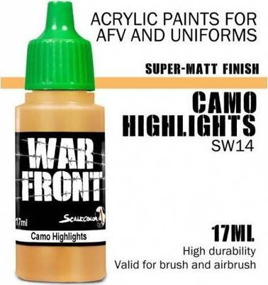 Bojë akrilike Scale75 ScaleColor WarFront Camo Highlights SW14, 17ml, super matt, ngjyrë camo