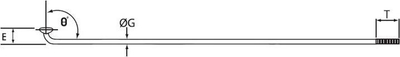 Set gypa Cn Spoke, 234 mm, 144 copë, të zi