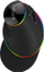 Mouse vertikal DELUX, me kabllo, 4000 DPI, RGB, i zi