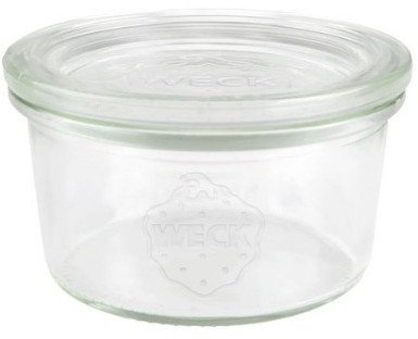 Set kavanoza qelqi Bokocook Weck, 12 copë, 5.5oz, me kapak qelqi të tejdukshëm