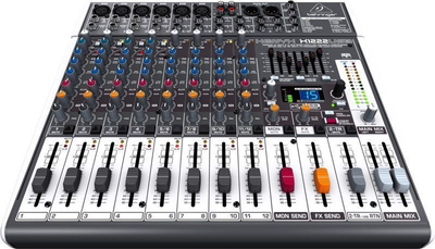 Аудио миксер Behringer Xenyx X1222USB, 12 канали, USB, сив