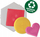 Set tabela pegboard SES Creative Green Beedz 06403, 4 copa, me ngjyra të ndryshme