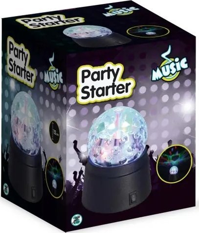 Dritë disko MUSIC Party Starter, LED shumëngjyrëshe, rrotulluese, me bazë të zezë