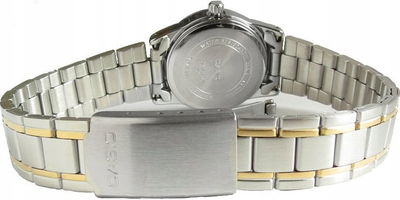Рачен часовник Casio LTPV001SG-9B за жени, јапонски кварц, иноксен челик во две бои сребро злато