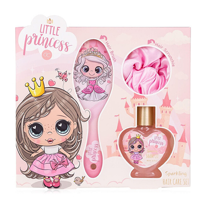 Set për fëmijë Accentra Little Princess - shampon për flokë 90 ml + furçë për flokë + llastik për flokë