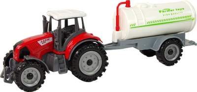 Set lodrash traktor me rimorkio Leantoys, 3 copa, metal edhe plastikë, shumëngjyrësh