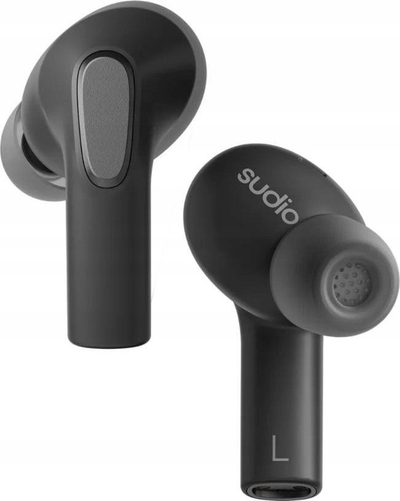 Безжични слушалки Sudio E3, во уво, Bluetooth 5.3, IPX4, црни