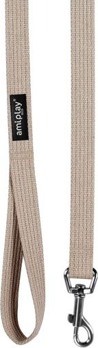 Litar qeni amiplay Friend Leash Cotton, 140cm, 30mm XL, bezhë