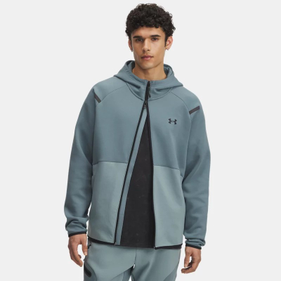 Xhaketë Under Armour Unstoppable Full Zip Fleece, me zinxhir të plotë, material fleece, blu