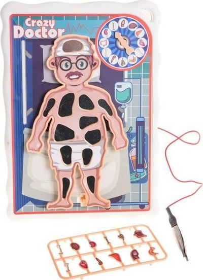 Lojë tavoline WOOPIE Crazy Doctor, 12 organe, 2 lojtarë, me ngjyra