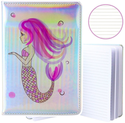 Fletore Mermaid Holographic, A5, 80 fletë, rozë