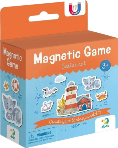 Lojë magnetike Dodo Cat Sailor, 20 pjesë, shumëngjyrëshe