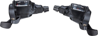 Komanda marshe Microshift 3x7, set çift, Thumb Tap, tregues optik