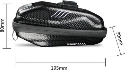 Çantë për biçikletë WildMan HARDPOUCH ”XS”, e zezë
