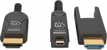 Кабел Manhattan HDMI во Micro HDMI, 4K 60Hz, Active Optical, црн