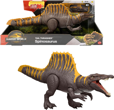 Figurë aksion Jurassic World Rebirth Spinosaurus Tail Thrasher, me lëvizje bishti, për fëmijë 4+
