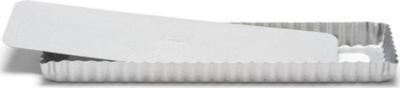 Tavë për quiche Patisse, çelik 35 x 11 cm, fund i lëvizshëm, argjendtë