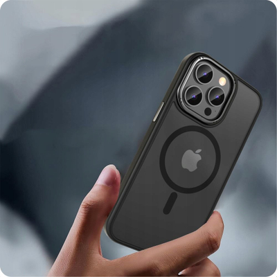 Mbulesë telefoni Tech-Protect MagMat 2, MagSafe, për iPhone 15 Pro, e zezë transparente