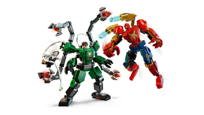 Set lodër LEGO Marvel 76338 Mech Battle Spider-Man vs Doc Ock, për fëmijë 6+