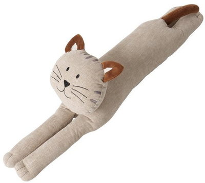 Mbajtëse dere Boltze Home Minky, formë mace, bezhë gri