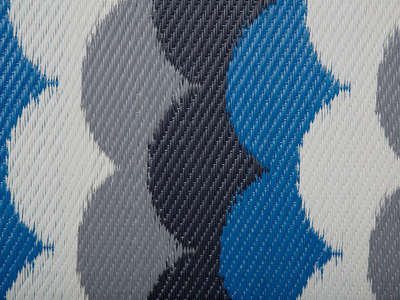 Tapet oborri Beliani BELLARY, 90x180 cm, polipropilen, blu shumëngjyrësh