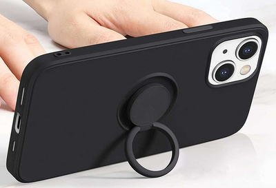 Mbrojtëse Alogy Ring Ultra Slim për Apple iPhone 13, e zezë