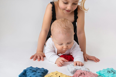 Set lodrash shqisore Hencz Toys Sensory Bags Emotions, 6 jastëkë, për me mësu, shumëngjyrësh