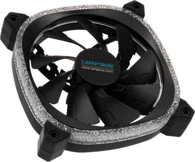 Set ventilatorësh PC Lamptron Diamond ARGB, 120mm, 3 cope, me drita ARGB