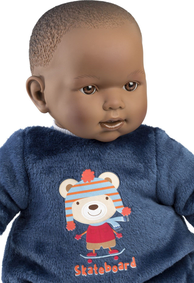 Kukull bebe Llorens Zareb 14247, 42cm, bark i butë, për kalamaj 3+