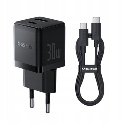 Karikues muri Baseus Palm, 30W, 1x USB 1x USB-C, i zi