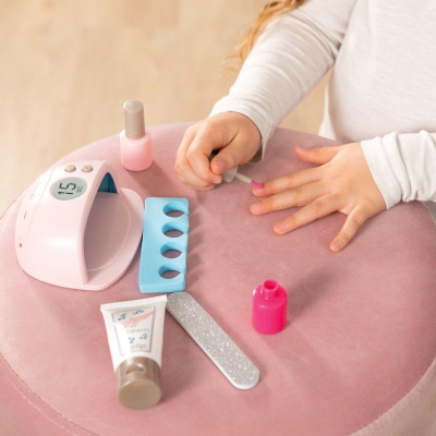 Set loje për manikyr Smoby My Beauty Nail Set, me llampë elektronike, për kalamaj 3+, rozë
