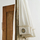 Perde me unaza boho, pambuk 100%, 140 x 240 cm, e bardhë