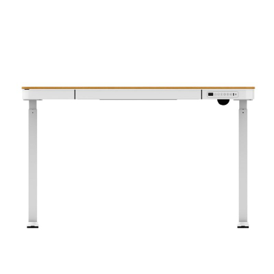 Tavolinë gaming Tuckano ET119W-C, 120.4 cm, rregullim elektrik lartësie, dru i bardhë