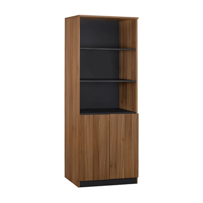 Raft librash zyre Supreme HM2354, 80x40x200 cm, melaminë lisi honey, gri