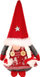 Figurine dekorative Saska Christmas Gnome Girl, 20cm, pelush, shumëngjyrëshe