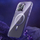 Маса за телефон Kingxbar PQY Ice Crystal MagSafe за iPhone 14, флексибилен TPU, транспарентна, во виолетова нијанса