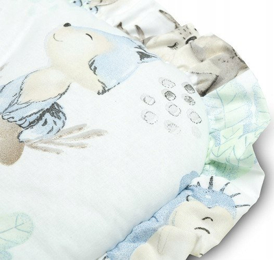 Mbështjellëse bebe Walk Baby Nest Cone, 75x75cm, me volan, e bardhë