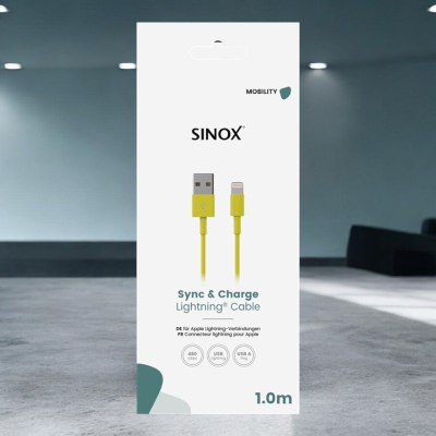 Kabllo USB Sinox SOE02801, USB 2.0, 1m, e bardhë